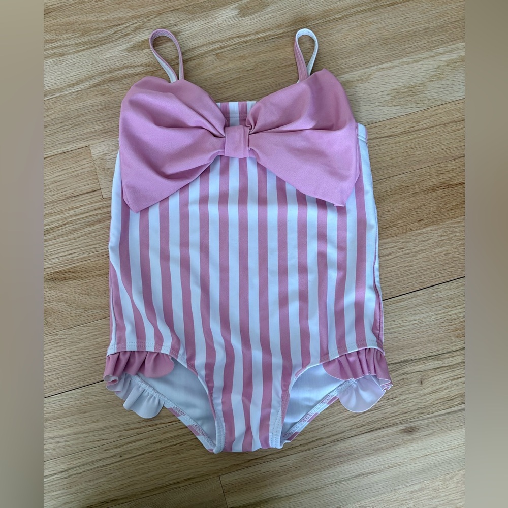 Toddler Striped Bow Swimsuit